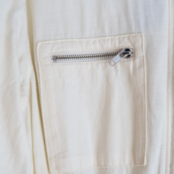 Urban Outfitters Ivory Linen Blend Jumpsuit - Picture 4 of 8